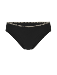 Роздільний купальник з в'язаною обробкою Victoria's Secret топ та плавки бікіні 1160223908 (Чорний/Молочний L)