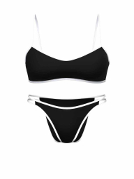 Раздельный купальник Victoria's Secret топ и плавки чики 1160285547 (Черный XXL)