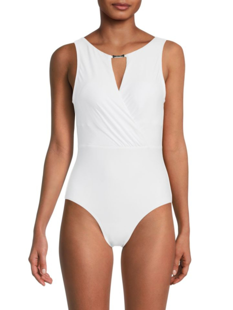 Купальник Calvin Klein з вирізом 1159842941 (Білий 10)