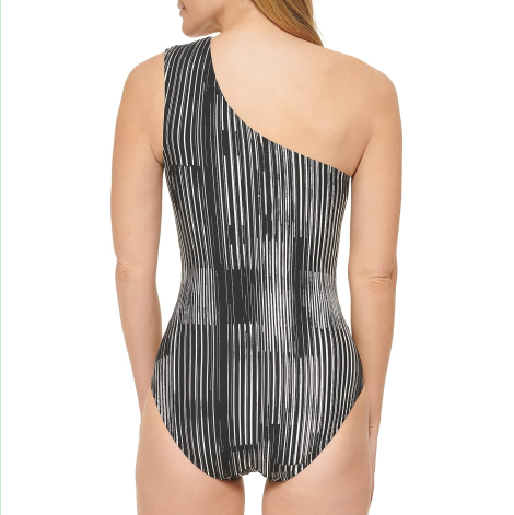 Сдельный купальник Calvin Klein с декоративными складками 1159842969 (Черный 6)