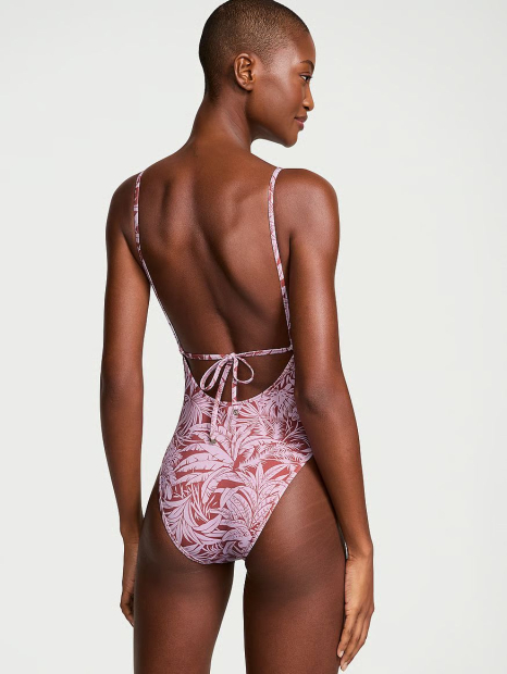 Сдельный купальник Victoria's Secret 1159857639 (Бордовый/Розовый XXL)