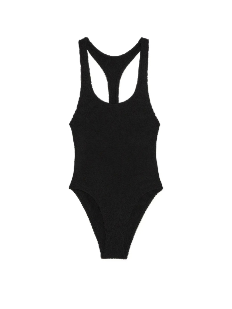 Сдельный купальник из жатой ткани Victoria's Secret 1159864327 (Черный XS/S)