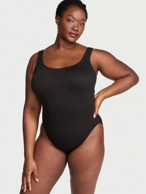 Сдельный купальник из жатой ткани Victoria's Secret 1160189498 (Черный XL/XXL)