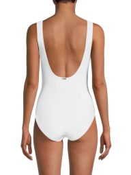 Сдельный купальник Calvin Klein с вырезом 1159842944 (Белый 14)