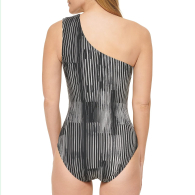 Сдельный купальник Calvin Klein с декоративными складками 1159842969 (Черный 6)