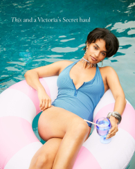 Сдельный купальник Victoria's Secret 1159853625 (Синий L)