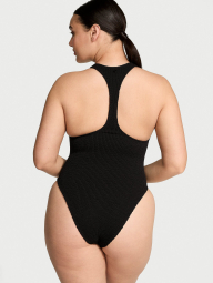 Сдельный купальник из жатой ткани Victoria's Secret 1159864327 (Черный XS/S)