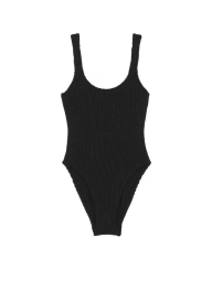 Сдельный купальник из жатой ткани Victoria's Secret 1160189498 (Черный XL/XXL)