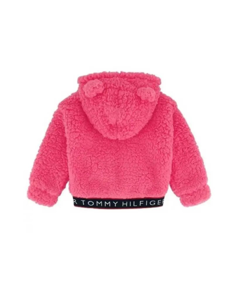 Дитяча хутряна куртка Tommy Hilfiger жіноча толстовка 1159847092 (Рожевий 12M)