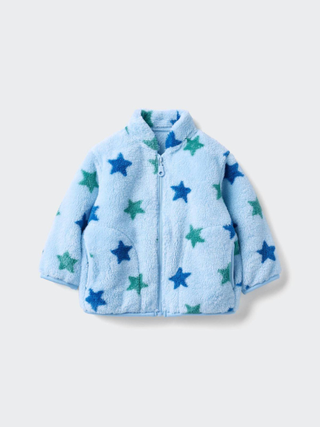 Детская меховая куртка UNIQLO с принтом 1159862563 (Голубой 12-18М) на рост 75-85 см