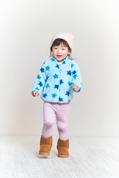 Детская меховая куртка UNIQLO с принтом 1159862563 (Голубой 12-18М) на рост 75-85 см