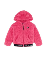 Дитяча хутряна куртка Tommy Hilfiger жіноча толстовка 1159847092 (Рожевий 12M)