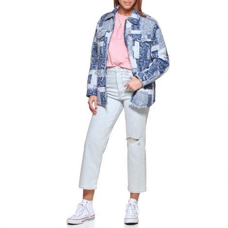 Женская стеганая куртка Levi's с принтом 1159843134 (Синий XS)