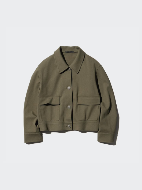 Куртка-рубашка Uniqlo на пуговицах 1159842264 (Зеленый XXL)