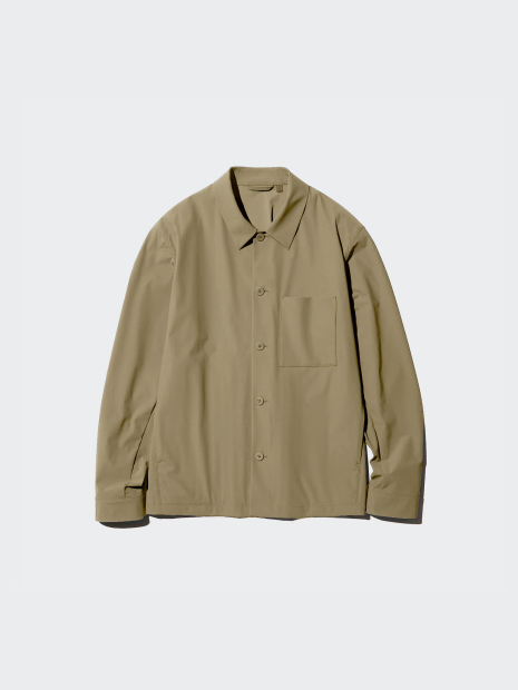 Куртка-сорочка Uniqlo на гудзиках 1159845076 (Бежевий M)