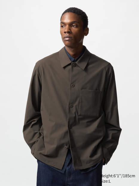 Куртка-сорочка Uniqlo на гудзиках 1159846823 (Коричневий XL)
