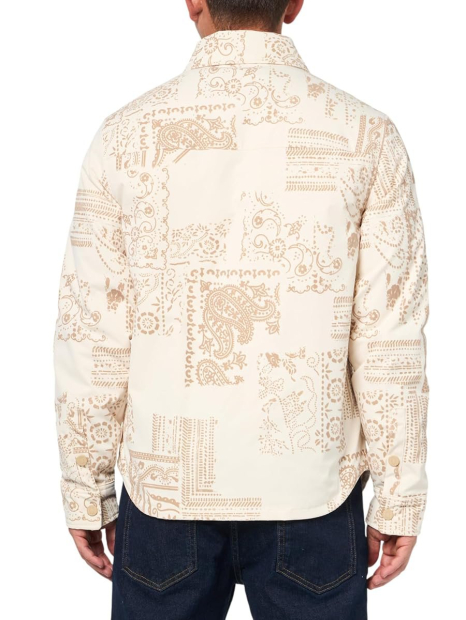 Мужская куртка-рубашка GUESS с принтом 1159848305 (Бежевый M)