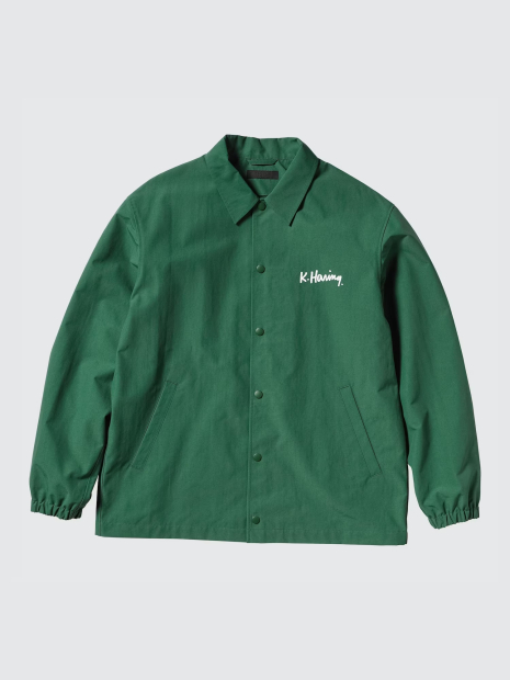 Куртка-рубашка Keith Haring UNIQLO на кнопках 1159849427 (Зеленый 3XL)