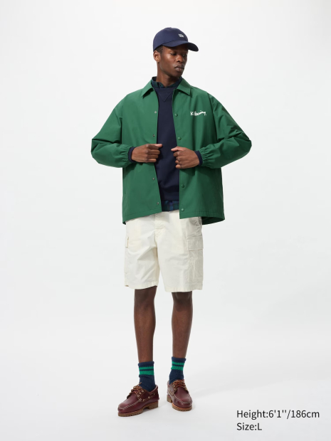 Куртка-рубашка Keith Haring UNIQLO на кнопках 1159849427 (Зеленый 3XL)