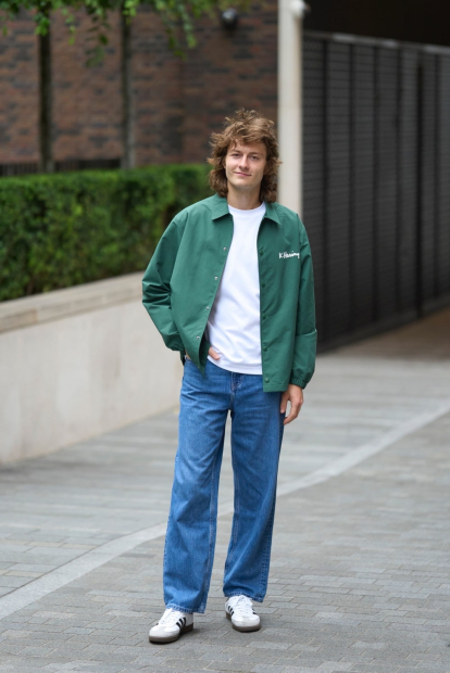 Куртка-рубашка Keith Haring UNIQLO на кнопках 1159849427 (Зеленый 3XL)