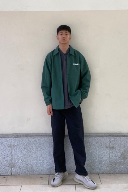 Куртка-рубашка Keith Haring UNIQLO на кнопках 1159849427 (Зеленый 3XL)