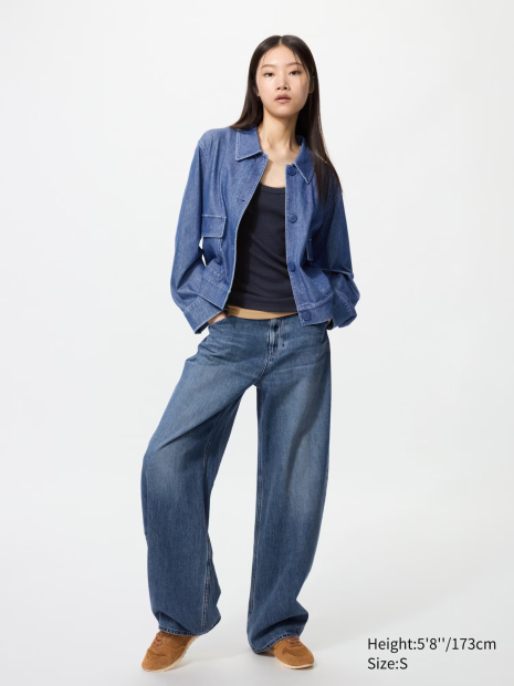 Куртка-рубашка Uniqlo на пуговицах 1159849446 (Синий S)