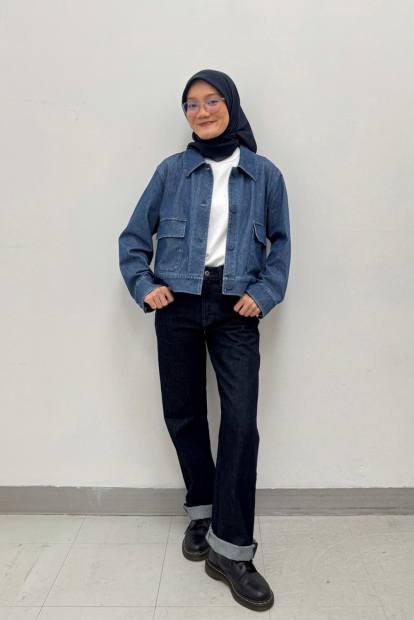 Куртка-рубашка Uniqlo на пуговицах 1159849446 (Синий S)