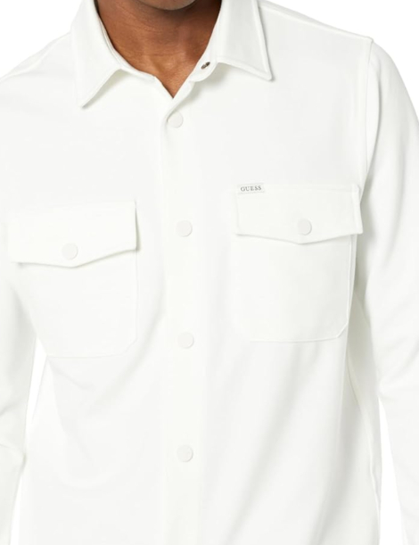 Чоловіча куртка-сорочка GUESS на кнопках 1159849539 (Білий L)