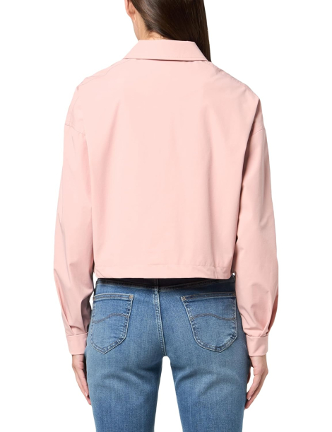 Женская куртка-рубашка GUESS легкая ветровка на молнии 1159849929 (Розовый XL)