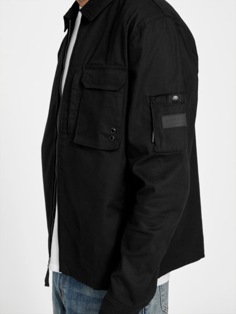 Мужская куртка-рубашка GUESS на молнии 1159850091 (Черный XL)
