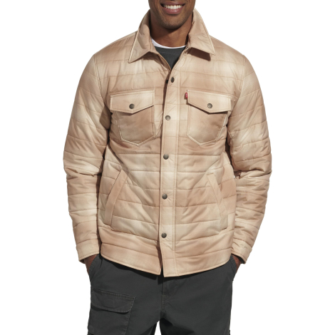 Чоловіча стьобана куртка-сорочка Levi's 1159851620 (Бежевий XL)