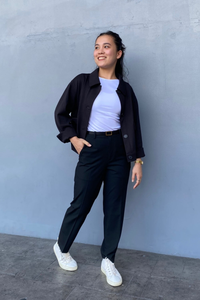 Куртка-рубашка Uniqlo на пуговицах 1159852075 (Черный M)