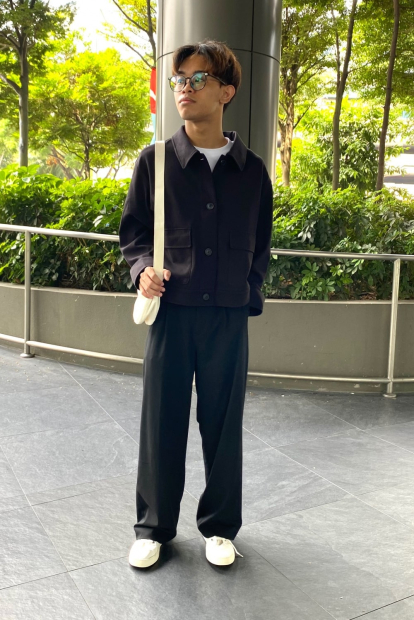 Куртка-рубашка Uniqlo на пуговицах 1159852075 (Черный M)