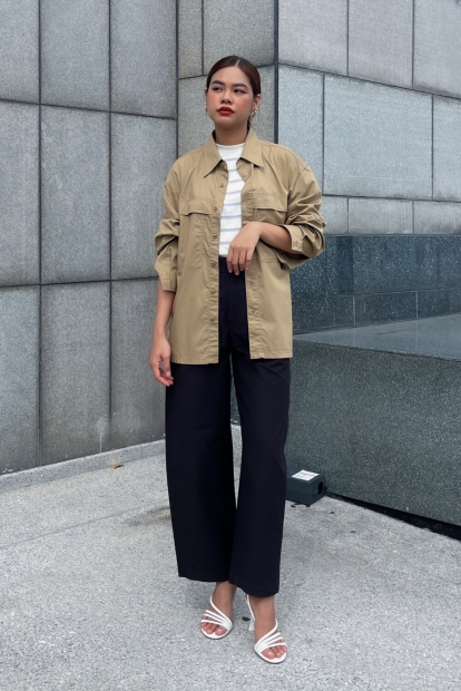 Легка куртка-сорочка Uniqlo на гудзиках 1159852473 (Коричневий XL)