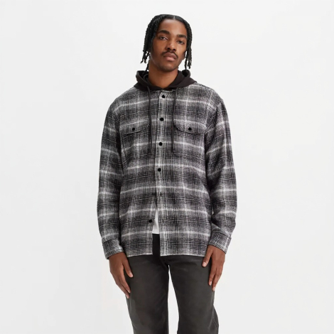 Мужская куртка-рубашка Levi's с капюшоном 1159852627 (Черный/Белый M)