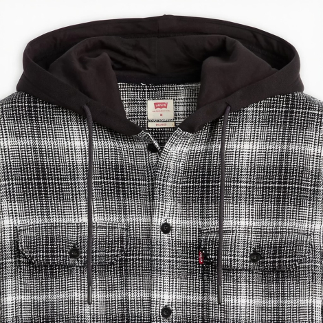 Мужская куртка-рубашка Levi's с капюшоном 1159852627 (Черный/Белый M)