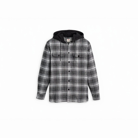 Мужская куртка-рубашка Levi's с капюшоном 1159852627 (Черный/Белый M)