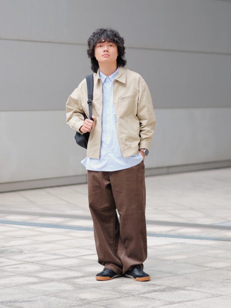 Куртка-рубашка Uniqlo на молнии 1159852908 (Бежевый M)