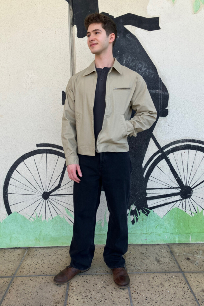 Куртка-рубашка Uniqlo на молнии 1159852908 (Бежевый M)