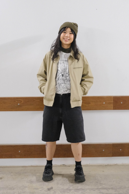 Куртка-рубашка Uniqlo на молнии 1159852908 (Бежевый M)