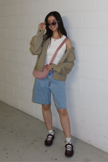 Куртка-рубашка Uniqlo на молнии 1159852908 (Бежевый M)