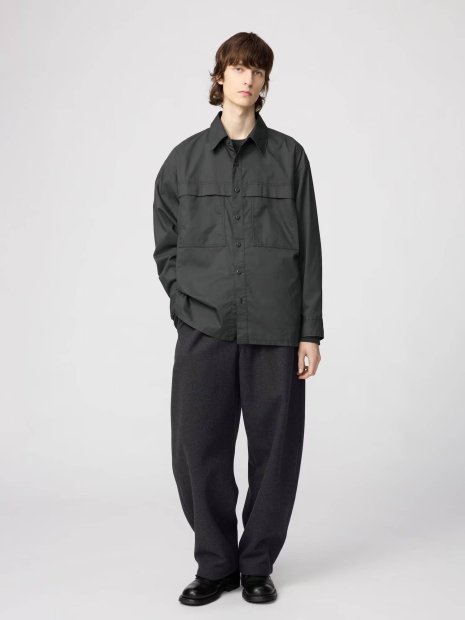 Лёгкая куртка-рубашка Uniqlo на пуговицах 1159854236 (Серый M)