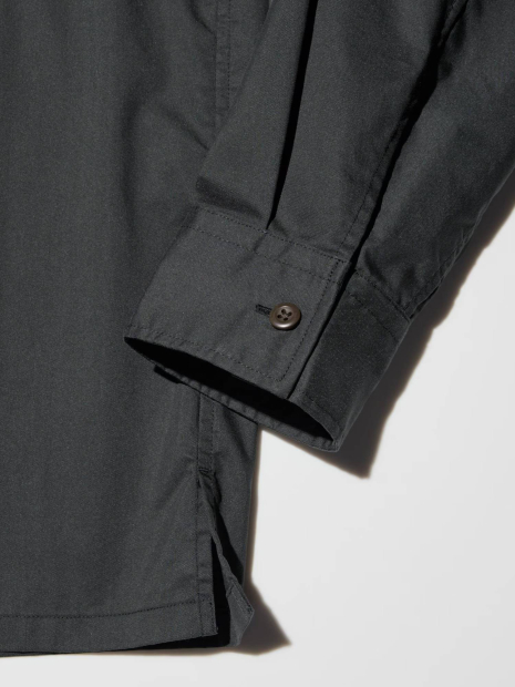 Лёгкая куртка-рубашка Uniqlo на пуговицах 1159854236 (Серый M)