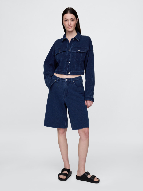 Жіноча куртка-сорочка Gap 1159854672 (Синій M)