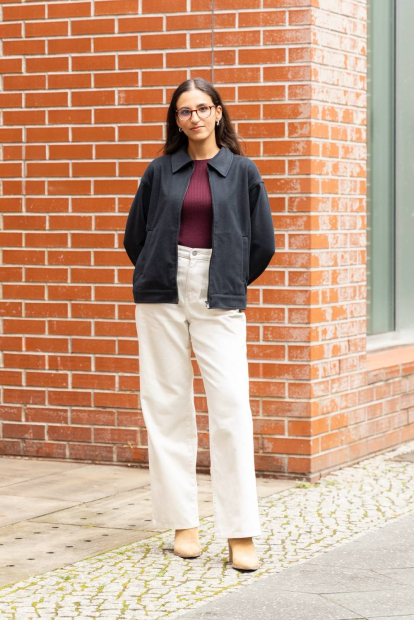 Куртка-сорочка оверсайз UNIQLO на блискавці 1159855090 (Сірий L)