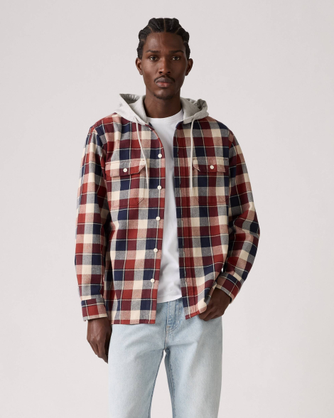 Мужская куртка-рубашка Levi's с капюшоном 1159857459 (Разные цвета M)
