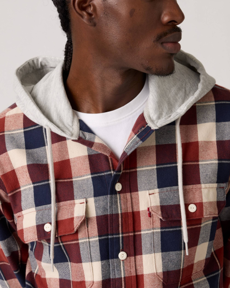 Мужская куртка-рубашка Levi's с капюшоном 1159857459 (Разные цвета M)