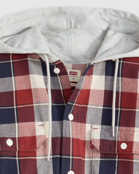 Мужская куртка-рубашка Levi's с капюшоном 1159857459 (Разные цвета M)