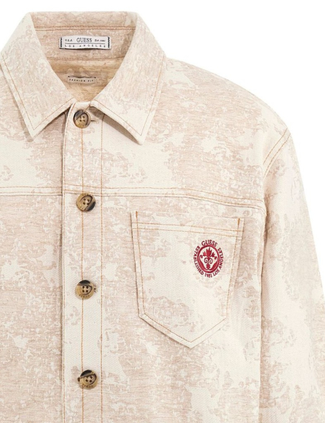Мужская куртка-рубашка GUESS 1159859640 (Бежевый XL)