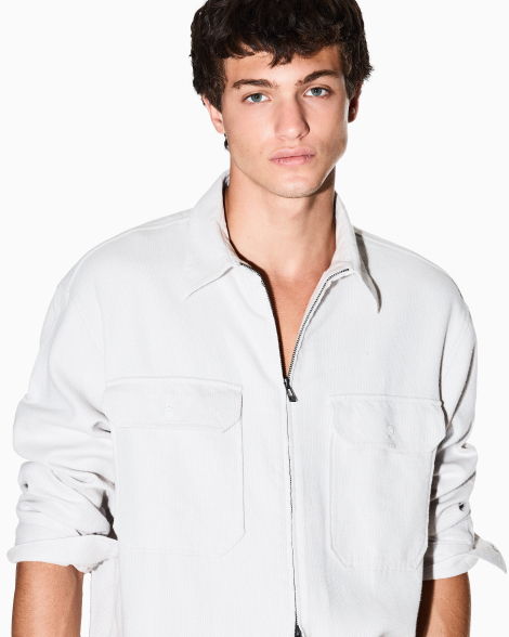 Куртка-рубашка Armani Exchange на молнии 1159861913 (Серый XXL)